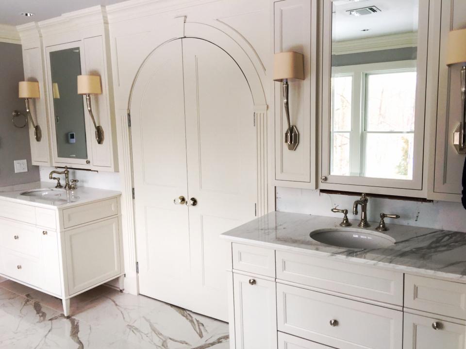 Custom white bathroom